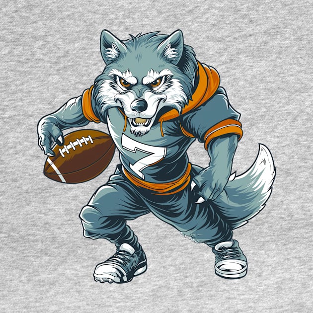 Wolf American Football by Wintrly